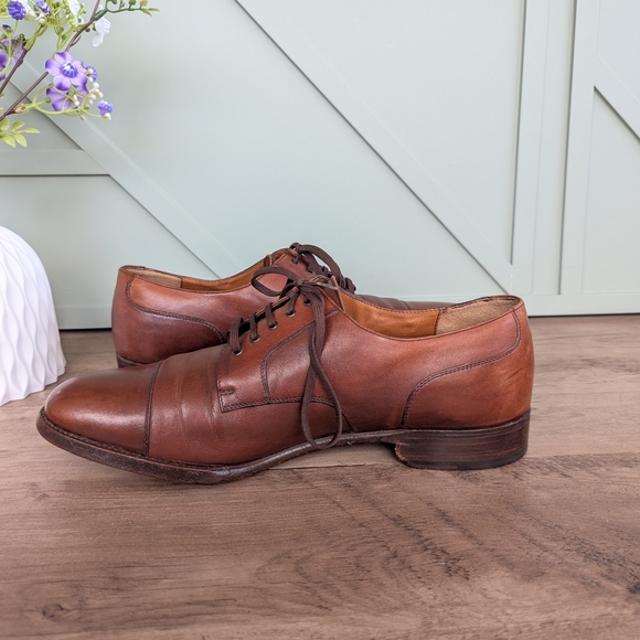 Salvatore Ferragamo Tan Leather Oxfords main image 9